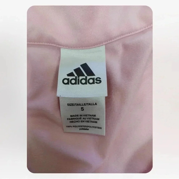 Adidas Track Jacket Pink  And Black Size 5 - Picture 6 of 7